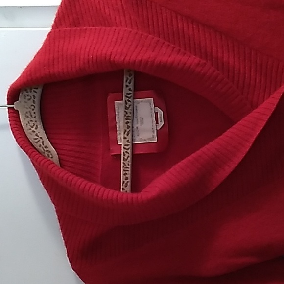 OLD NAVY RED CASHMERE WRAP COLLAR SWEATER TOP S - Picture 2 of 3
